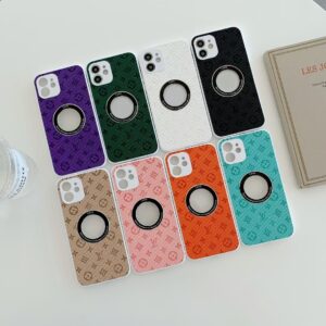 iPhone Case with Luxury Pattern and Big Metal Circle